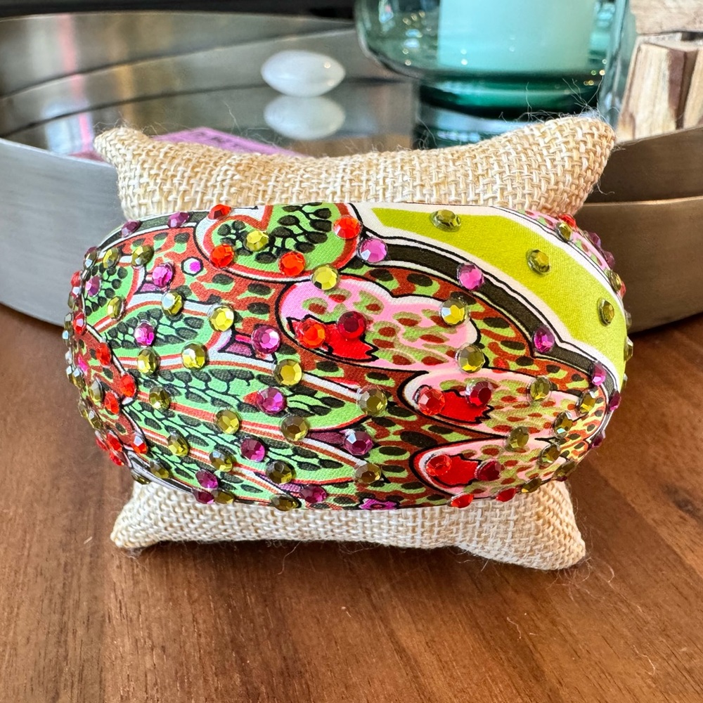 Cara NY Peacock Rhinestone Cuff Bracelet